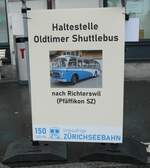 (280'713) - Haltestelle Oldtimer Shuttlebus nach Richterswil (Pfffikon SZ) am 27.
