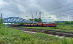 Die EBS V200 507 brachte am Nachmittag des 16.05.2025 einen leeren Düngerzug (40 Wagen) aus Eckartsberga bis nach Naumburg (S) Hbf. Kurz darauf verschwand die Wumme Lz nach Karsdorf. (Foto: Andre Marek)